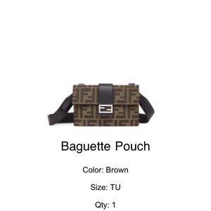 Authentic Fendi Crossbody baguette